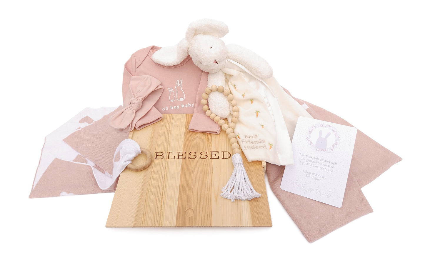New Baby Girl Bunny Love Blessed Gift Package