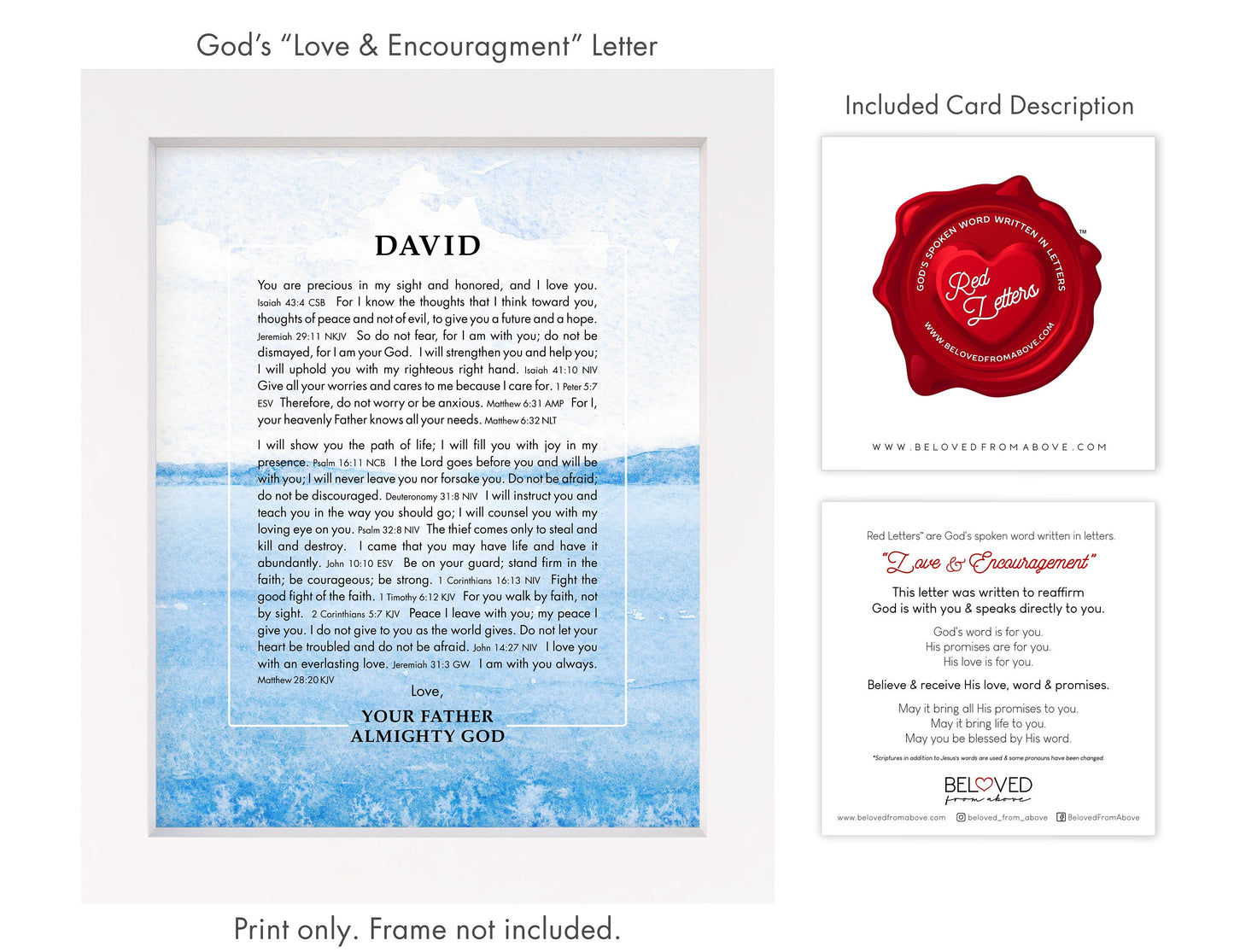 Personalized Christian Gift for Men | Thinking of You Love & Encouragement