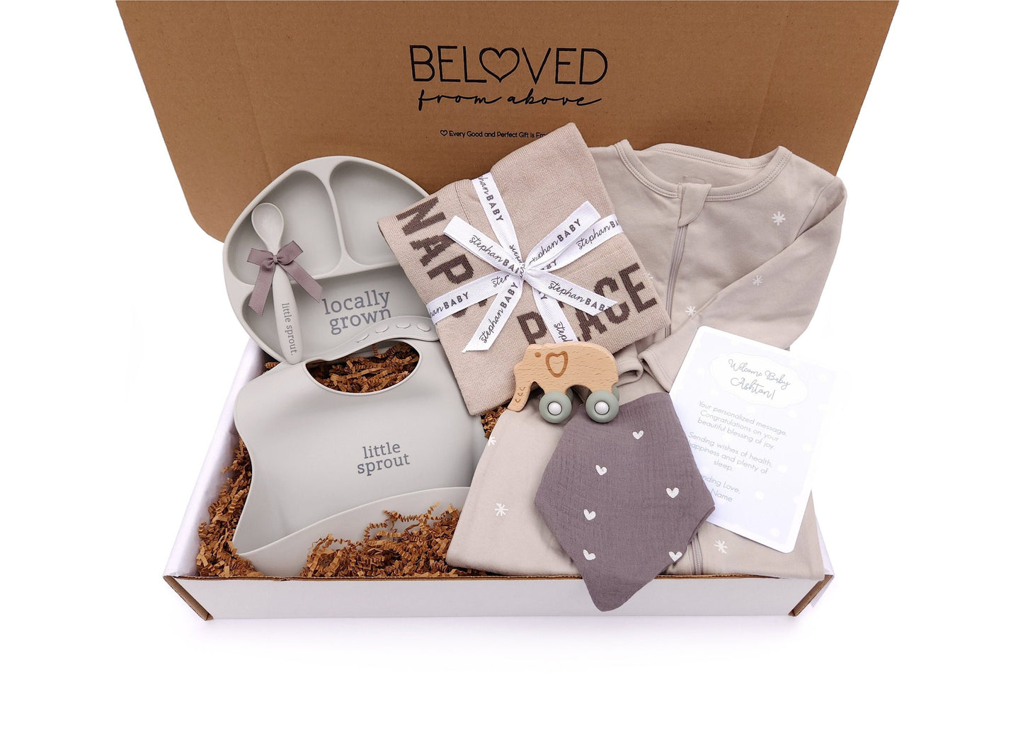 Deluxe Gray Baby Boy Gift Set