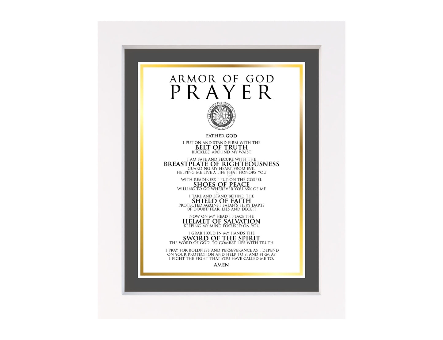 Military Armor of God Prayer Challenge Coin Devotional