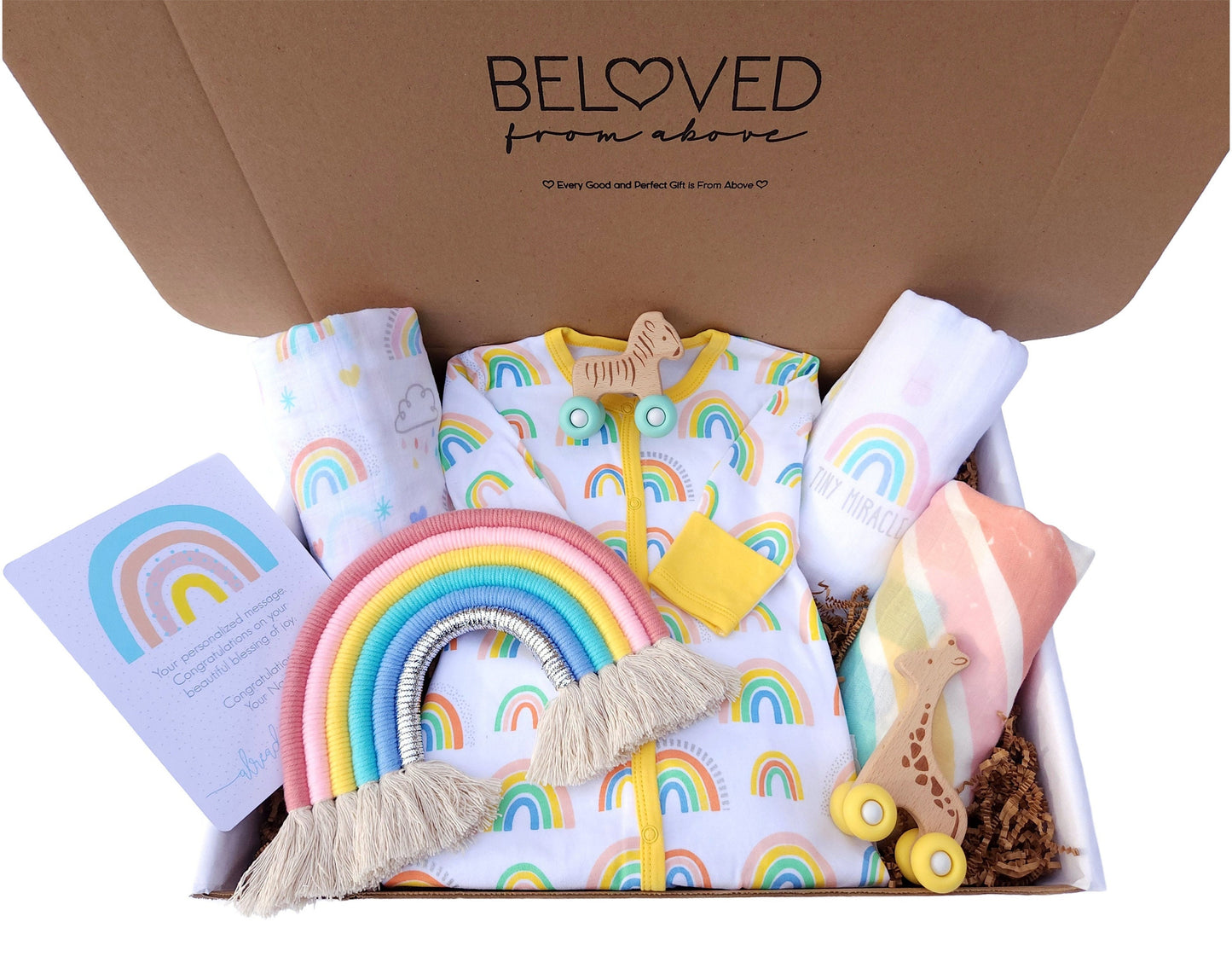 Rainbow-Themed Baby Gift Package