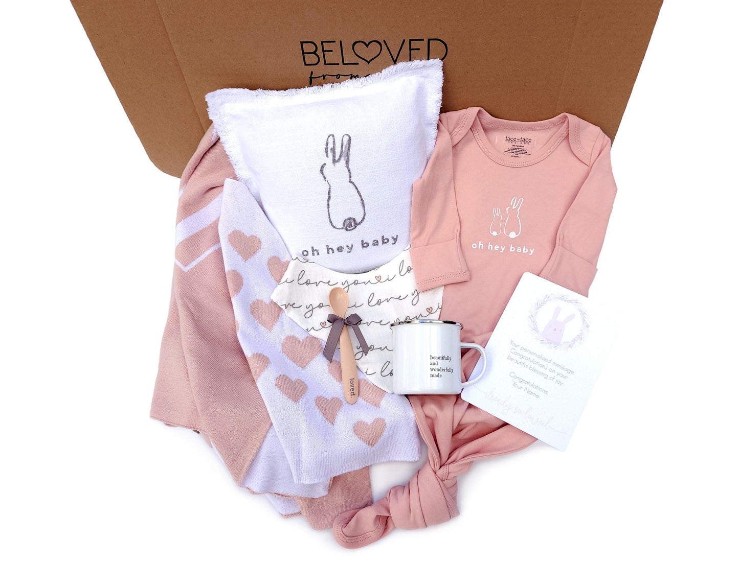 Oh Hey Baby: Deluxe Newborn Baby Girl Gift Set - Bunny & Love Collection